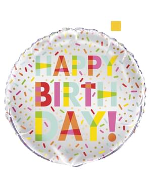 Happy Birthday foil balloon - Donut Party