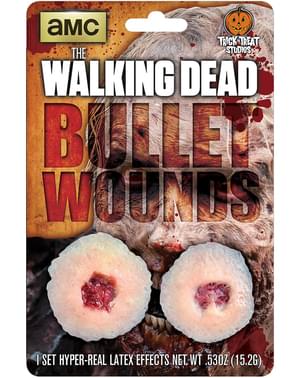 Prótesis de látex agujeros de bala The Walking Dead
