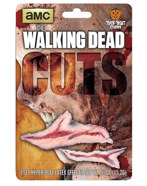 Prótesis de látex cortes sangrientos The Walking Dead