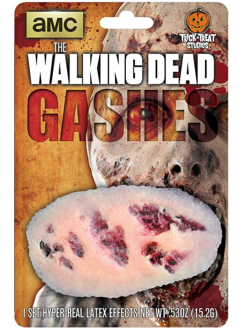 Prótesis de látex arañazos sangrientos The Walking Dead