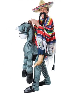Disfraz de mexicano en burro
