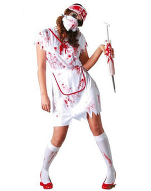 Blødende zombie sygeplejerske kostume