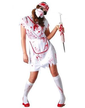 Kana susamış zombi hemşire kostümü