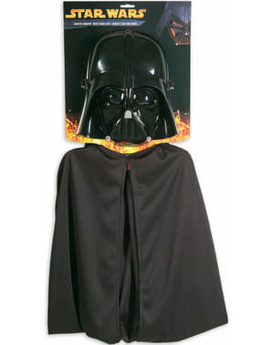 Bir çocuk için Darth Vader maskesi ve pelerin seti