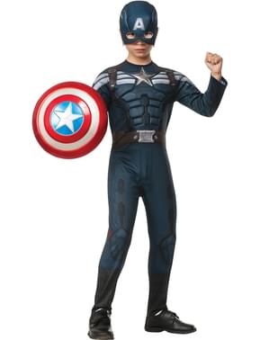 Captain America Winter Soldier Uoppdagbar Drakt Kostyme til Gutter