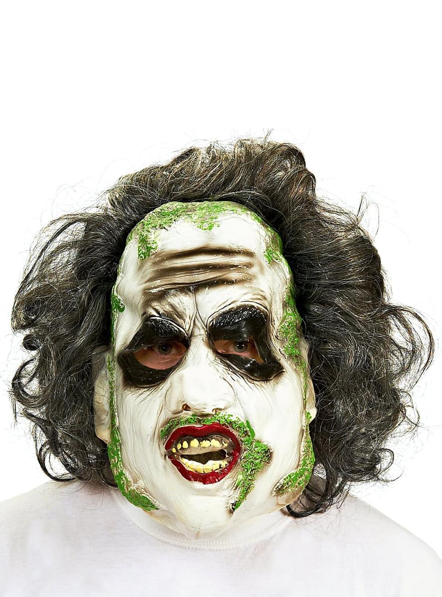 Beetlejuice mask with hair for an adult