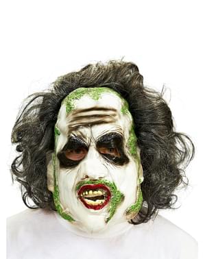 Beetlejuice mask with hair for an adult