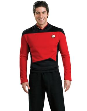 Punainen Star Commander Star Trek The Next Generation asu miehelle