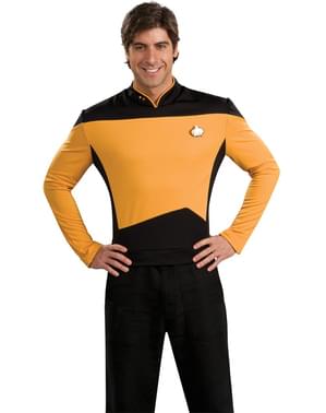 Disfraz de Jefe de Operaciones Dorado Star Trek La Nueva Generación para hombre