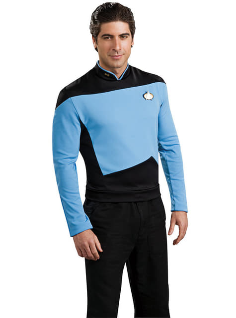 Disfraz de Científico Azul Star Trek La Nueva Generación para hombre