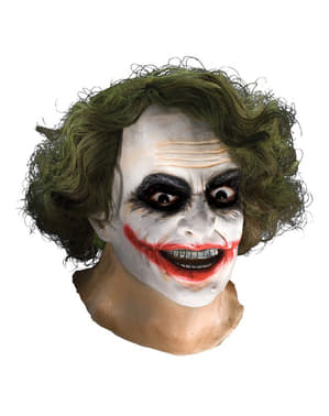 The Dark Knight Jokern Latexmask med hår Vuxen