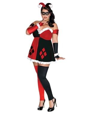Kostum seksi Komik Harley Quinn DC untuk wanita ukuran besar