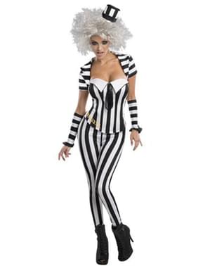 Disfraz de Beetlejuice corsé para mujer