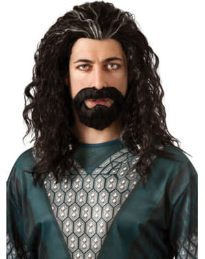 Thorin Oakenshield Hobbit Beklenmedik Yolculuk sakal ve bir yetişkin için ayarlanmış peruk