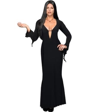 Morticia Addams Ailesi kostümü bir kadın için büyük boy