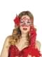 Antifaz veneciano rojo para mujer