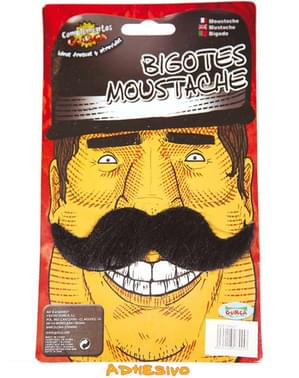 Bigode postiço preto comprido