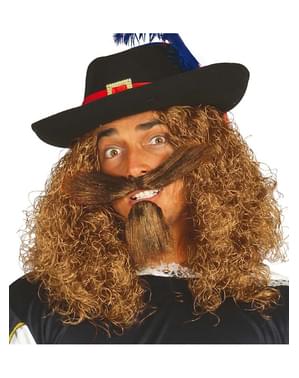 Bigode e pera compridos adesivos