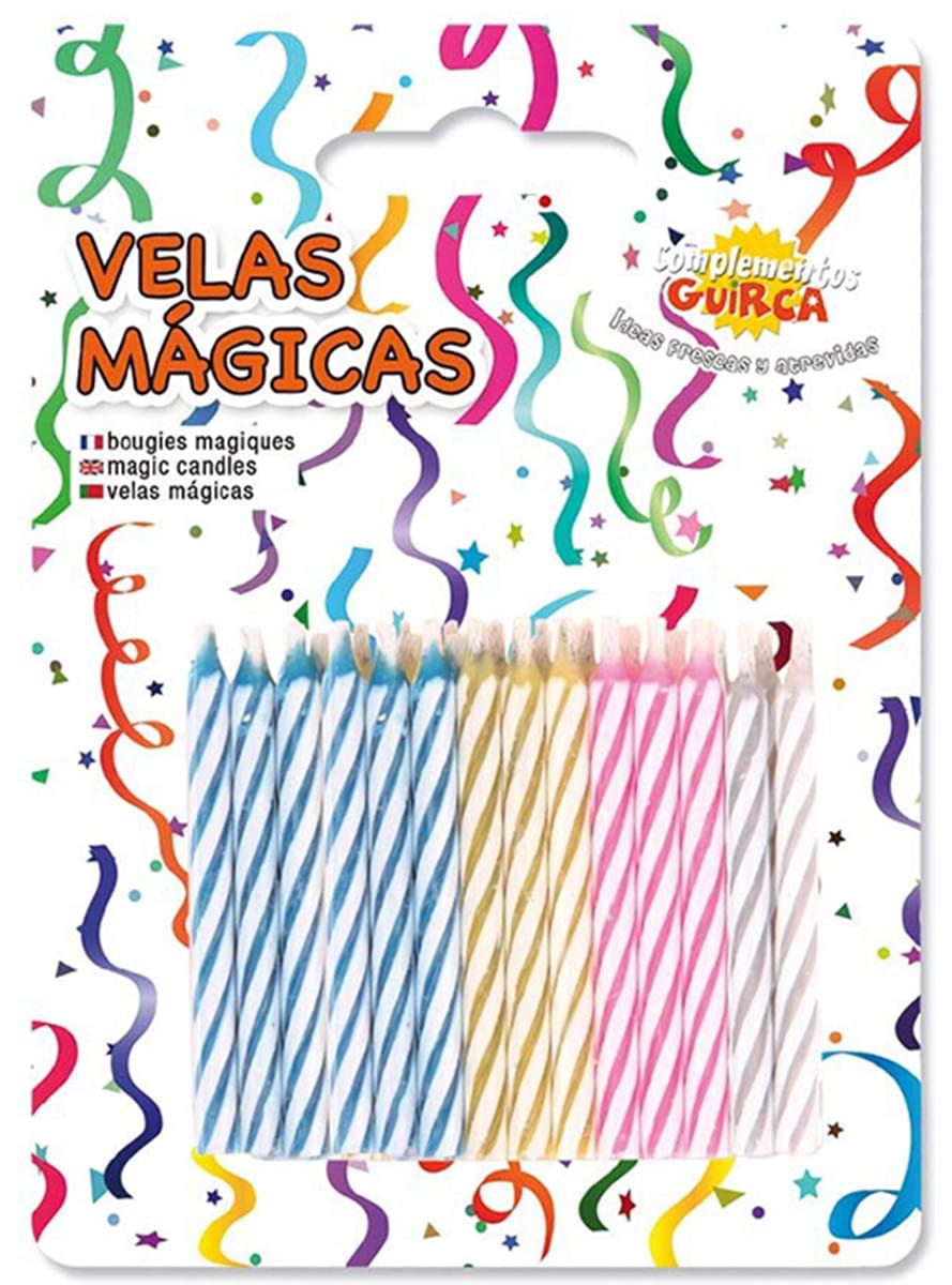 24 bunte magische Geburtstagskerzen Set