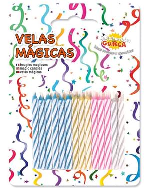 Pack de 24 Velas Mágicas de colores para Cumpleaños