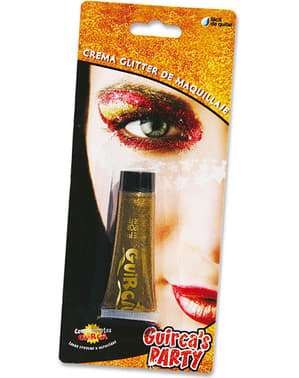 Tubo de maquilhagem glitter dourado 20 cc.