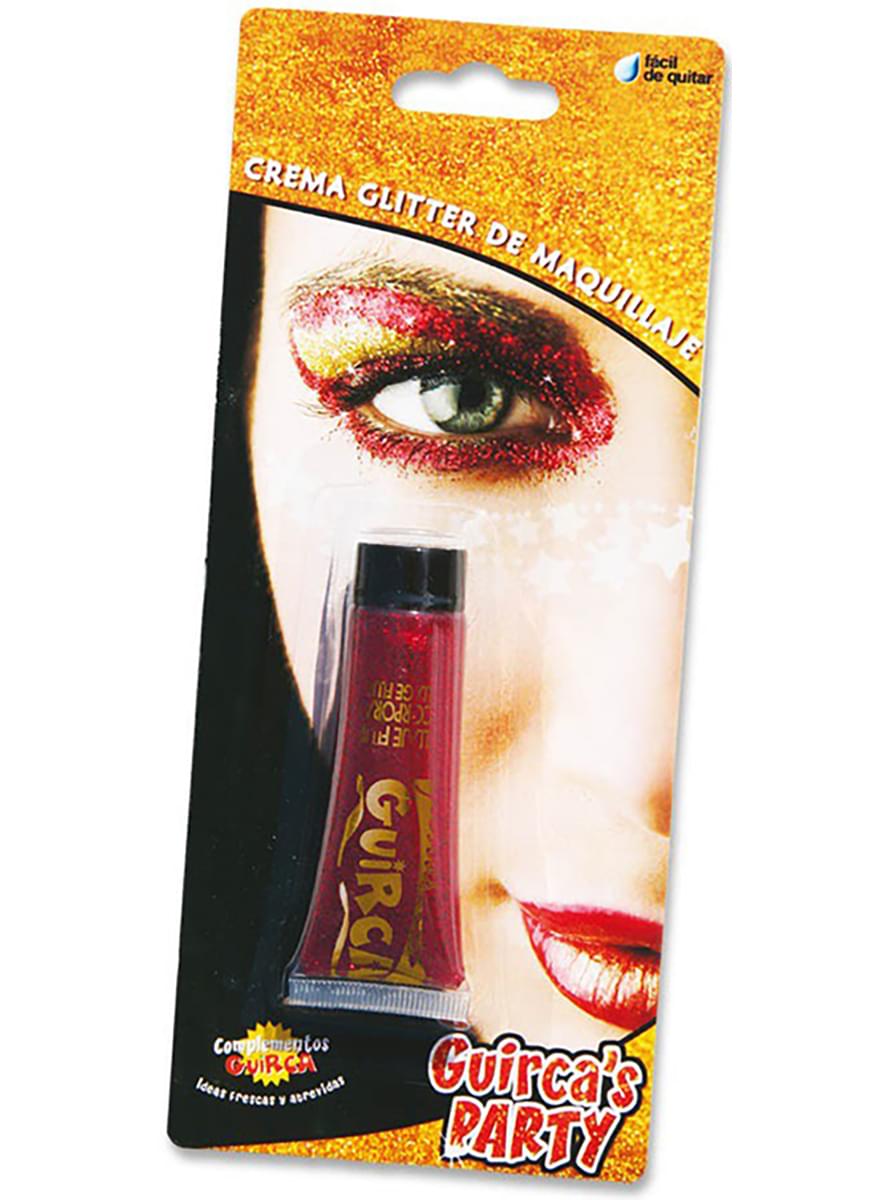 Red Glitter Make-up tube 20 cc