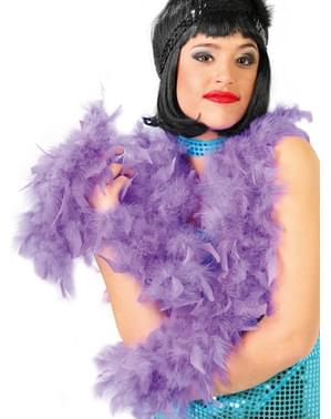 Eșarfă boa pene lila