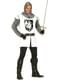 Costume da Cavaliere Medievale Bianco da uomo