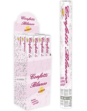 Cañón de Confeti Blanco 50 cm.