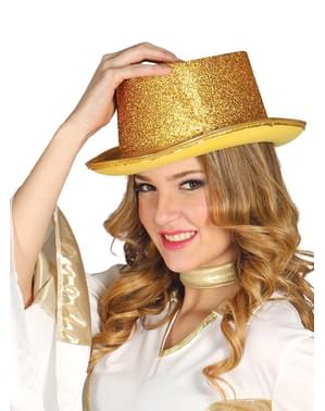 Svjetlucavi zlatni Top Hat