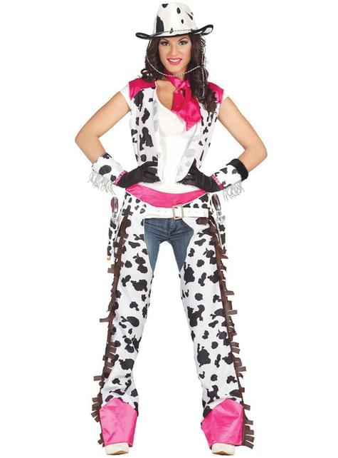 Costume da Cow Girl Rodeo da donna. Consegna express