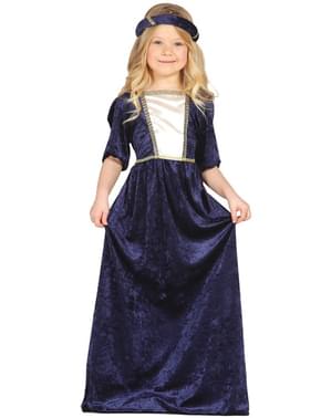 Kostum Putri Medieval Biru Gadis