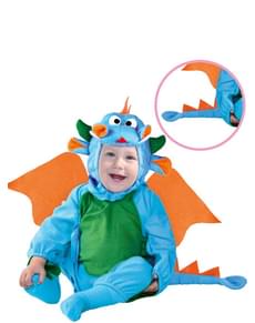 Déguisement de bébé-dragon bleu pour bébé