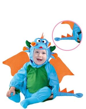 Déguisement de bébé-dragon bleu pour bébé