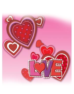 Electrostatic Hearts Window Decoration