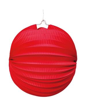 Rund papperslykta 26 cm Röd