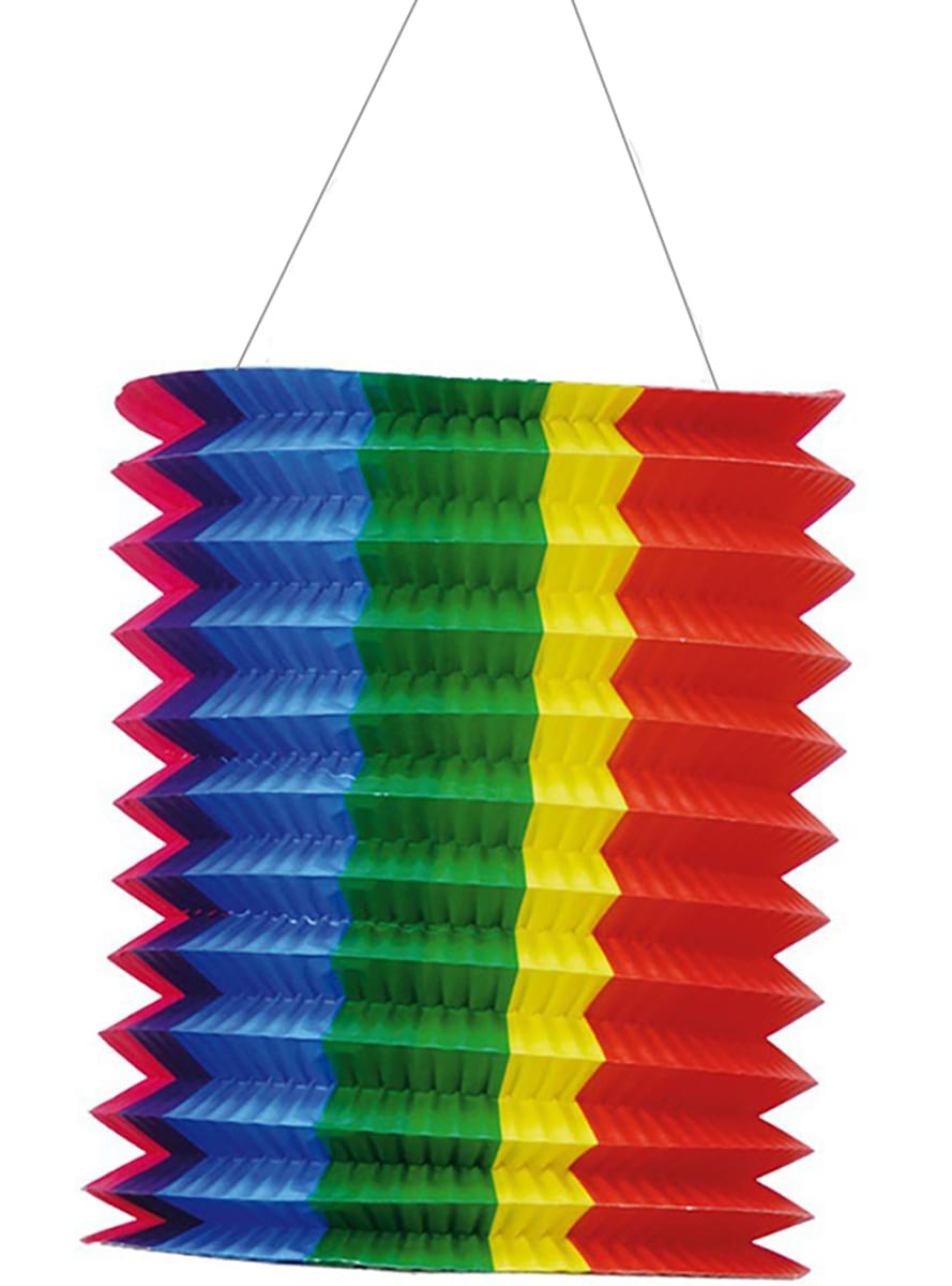 Rørformet Regnbue Lanterne 20cm