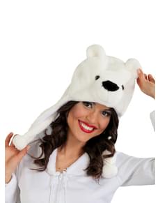 Boné de Urso Polar com Orelhas