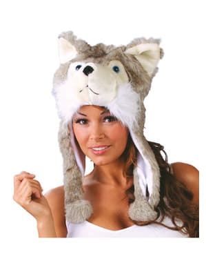 Husky Dog Hood Hat