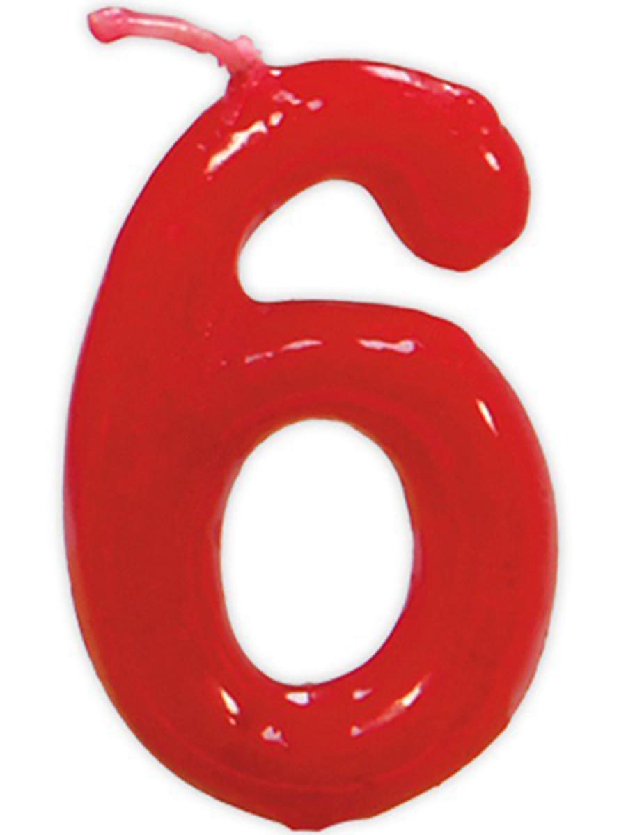 Klassische Geburtstagskerze Nr. 6