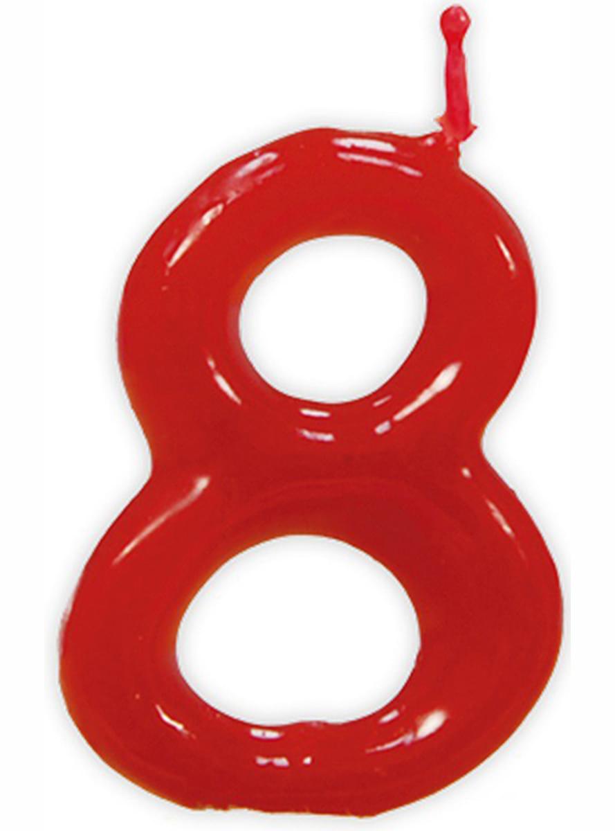 Bougie d'Anniversaire Classique Numéro 8
