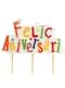 Feliç aniversari kaars 4,5 x 9 cm