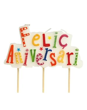 Lumânare Feliç Aniversari 4'5 x 9 cm.