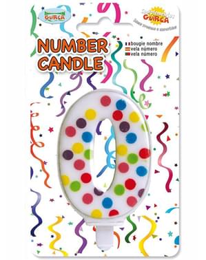 Birthday candle confetti Number 0