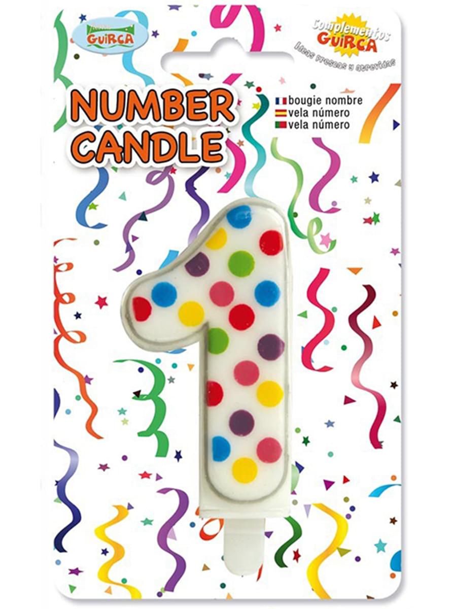 Birthday candle confetti Number 1
