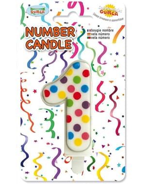 Születésnapi gyertya konfetti száma 1