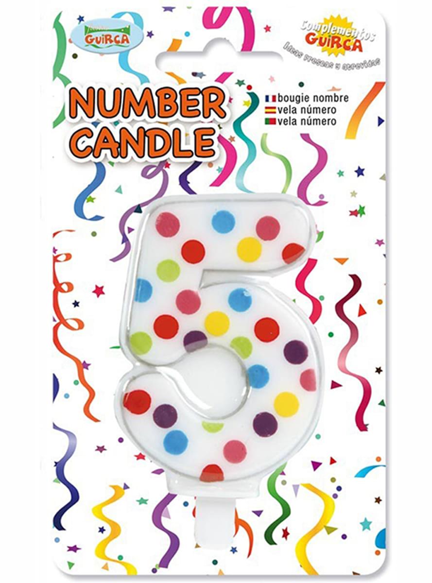 Bougie anniversaire confetti 5