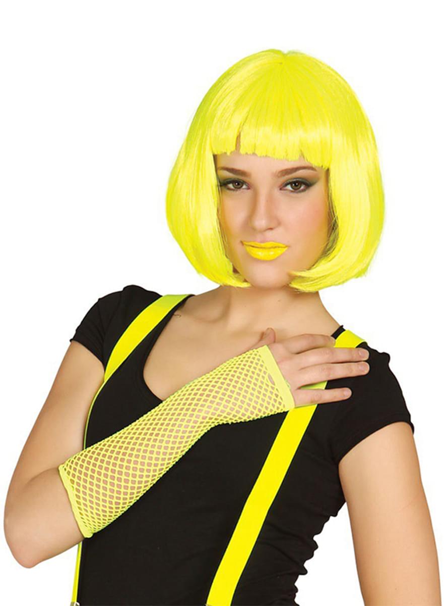 Neon gele visnet handschoen