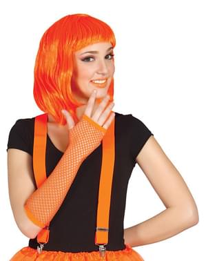 Neoon Orange Fishnet Glove