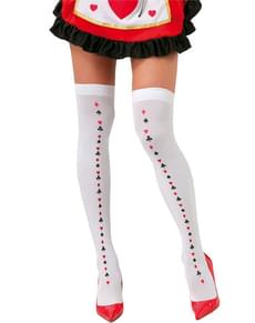 Meias-calças de naipes